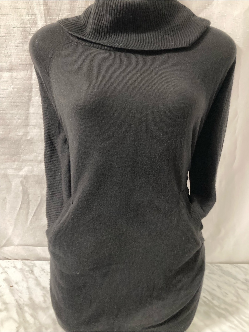 Metaphor Black Cowl Neck Dolman Sleeve Tunic Sweater M